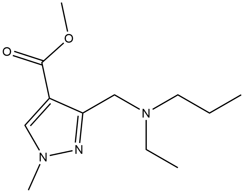 methyl 3-{[ethyl(propyl)amino]methyl}-1-methyl-1H-pyrazole-4-carboxylate Structure