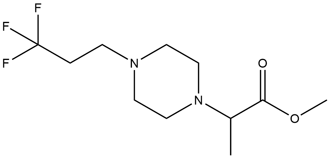 methyl 2-[4-(3,3,3-trifluoropropyl)piperazin-1-yl]propanoate 구조식 이미지