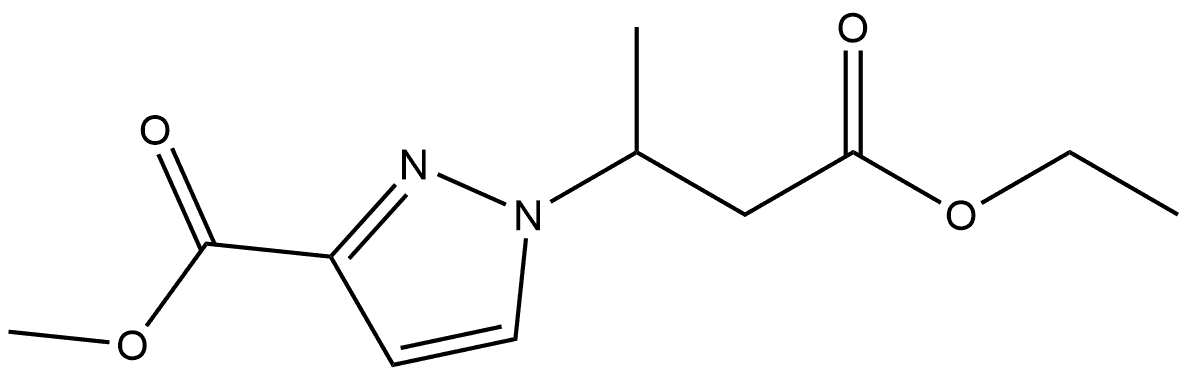 methyl 1-(3-ethoxy-1-methyl-3-oxopropyl)-1H-pyrazole-3-carboxylate Structure