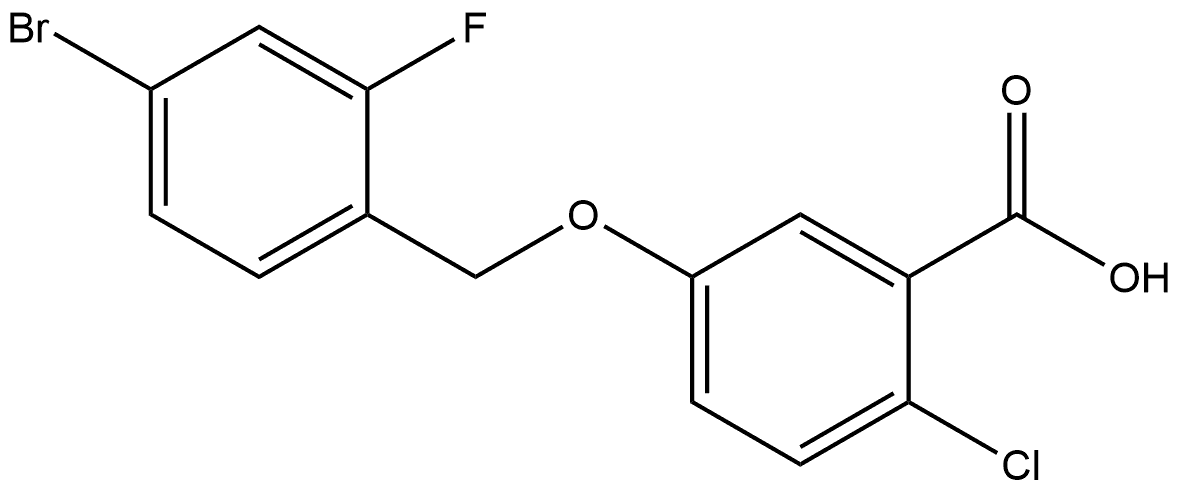 5-[(4-Bromo-2-fluorophenyl)methoxy]-2-chlorobenzoic acid Structure