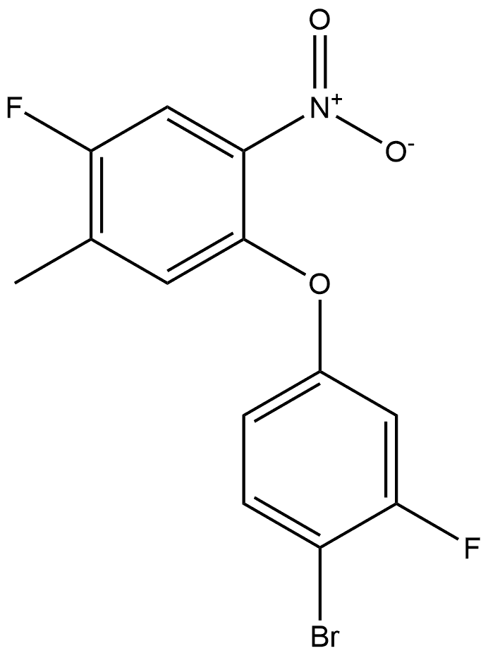 1-(4-bromo-3-fluorophenoxy)-4-fluoro-5-methyl-2-nitrobenzene Structure