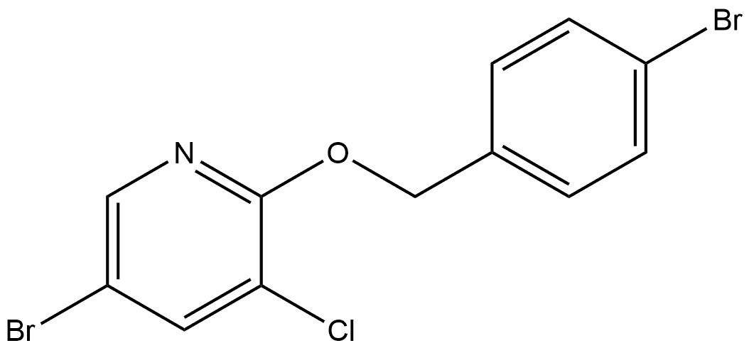 5-Bromo-2-[(4-bromophenyl)methoxy]-3-chloropyridine Structure