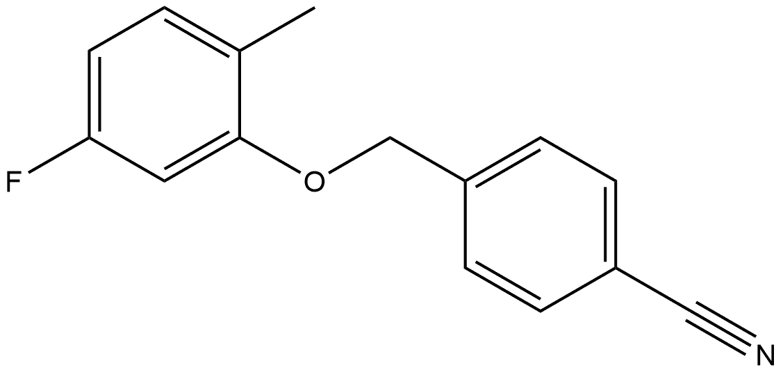 4-[(5-Fluoro-2-methylphenoxy)methyl]benzonitrile Structure