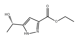 1H-Pyrazole-3-carboxylic acid, 5-[(1S)-1-hydroxyethyl]-, ethyl ester 구조식 이미지