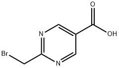 5-Pyrimidinecarboxylic acid, 2-(bromomethyl)- 구조식 이미지