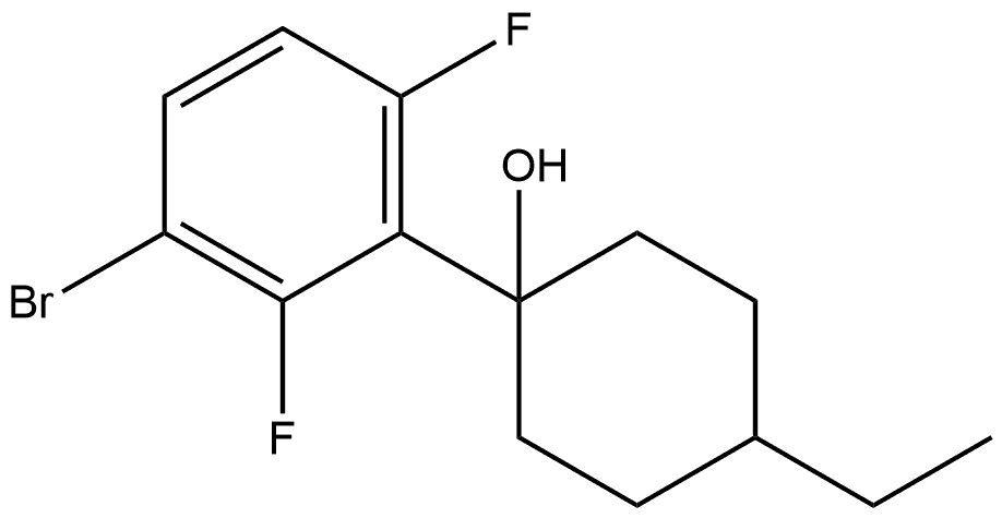 1-(3-Bromo-2,6-difluorophenyl)-4-ethylcyclohexanol Structure