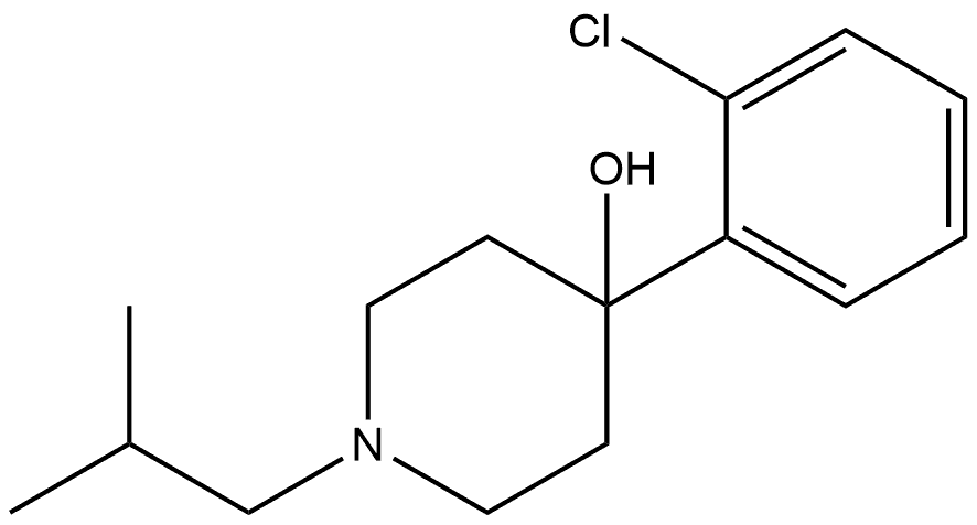 4-(2-Chlorophenyl)-1-(2-methylpropyl)-4-piperidinol Structure