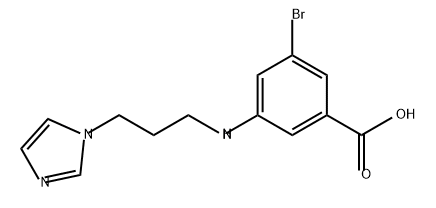 Benzoic acid, 3-bromo-5-[[3-(1H-imidazol-1-yl)propyl]amino]- Structure
