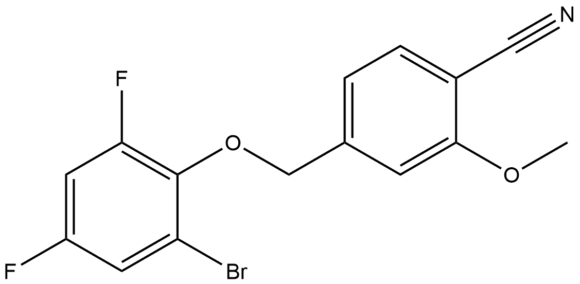 4-[(2-Bromo-4,6-difluorophenoxy)methyl]-2-methoxybenzonitrile Structure