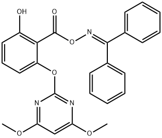 Methanone, diphenyl-, O-[2-[(4,6-dimethoxy-2-pyrimidinyl)oxy]-6-hydroxybenzoyl]oxime Structure