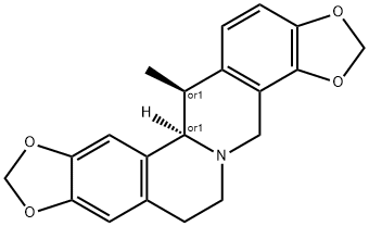 4H-Bis[1,3]benzodioxolo[5,6-a:4',5'-g]quinolizine, 6,7,12b,13-tetrahydro-13-methyl-, (12bR,13S)-rel- Structure