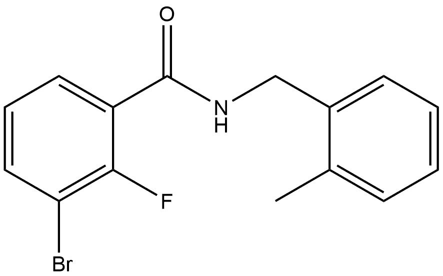 3-Bromo-2-fluoro-N-[(2-methylphenyl)methyl]benzamide Structure