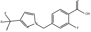 2-fluoro-4-{[3-(trifluoromethyl)-1H-pyrazol-1-yl]me
thyl}benzoic acid Structure