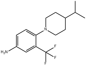 Benzenamine, 4-[4-(1-methylethyl)-1-piperidinyl]-3-(trifluoromethyl)- Structure