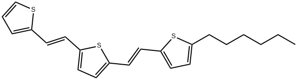 (E,E)-2-(5'-hexyl-2'-thienylvinyl)-5-(2''-thienylvinyl)thiophene Structure