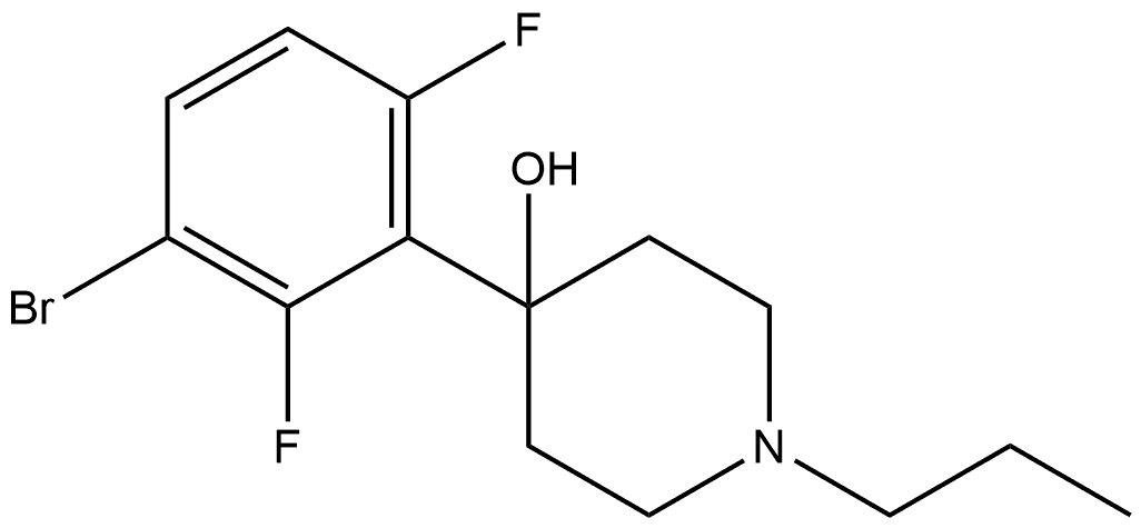 4-(3-Bromo-2,6-difluorophenyl)-1-propyl-4-piperidinol Structure