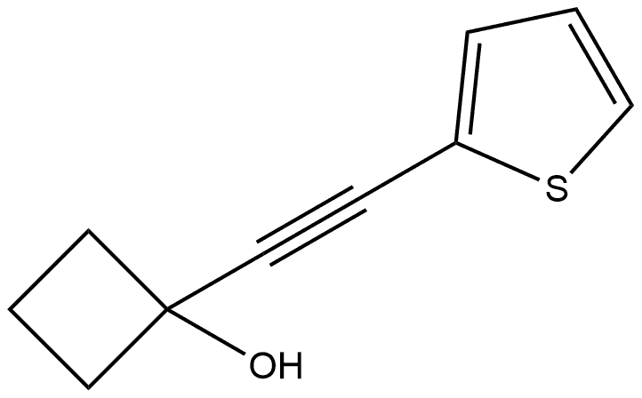 1-(thiophen-2-ylethynyl)cyclobutanol Structure