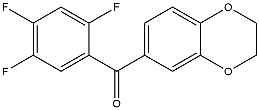 (2,3-Dihydro-1,4-benzodioxin-6-yl)(2,4,5-trifluorophenyl)methanone Structure