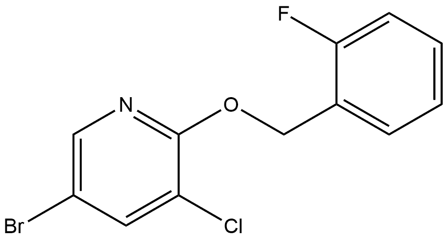 5-Bromo-3-chloro-2-[(2-fluorophenyl)methoxy]pyridine 구조식 이미지