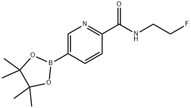 2-Pyridinecarboxamide, N-(2-fluoroethyl)-5-(4,4,5,5-tetramethyl-1,3,2-dioxaborolan-2-yl)- Structure