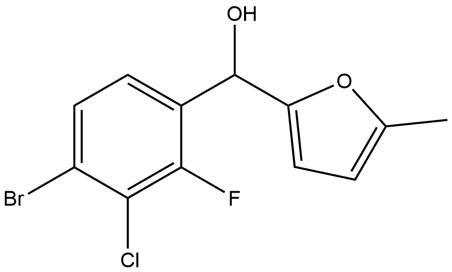 α-(4-Bromo-3-chloro-2-fluorophenyl)-5-methyl-2-furanmethanol Structure