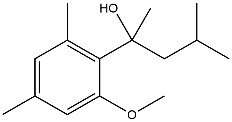 2-Methoxy-α,4,6-trimethyl-α-(2-methylpropyl)benzenemethanol Structure