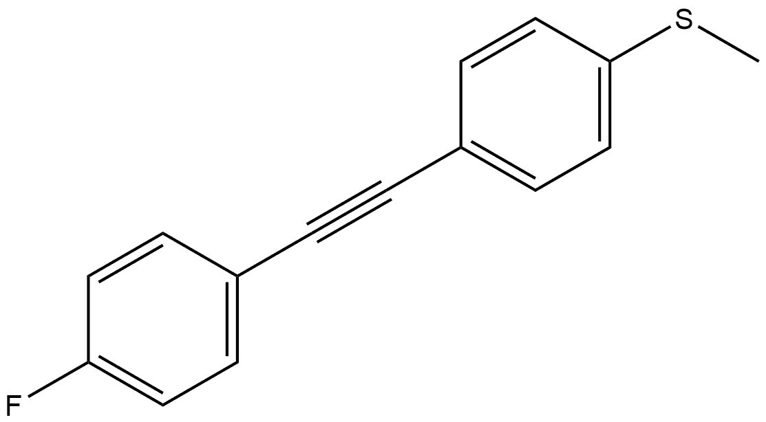 Benzene, 1-fluoro-4-[[4-(methylthio)phenyl]ethynyl]- Structure