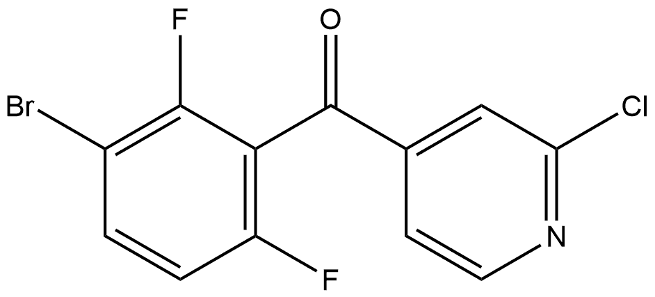 (3-Bromo-2,6-difluorophenyl)(2-chloro-4-pyridinyl)methanone Structure