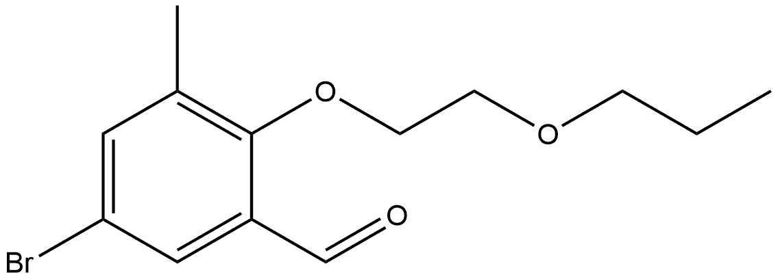 5-Bromo-3-methyl-2-(2-propoxyethoxy)benzaldehyde Structure