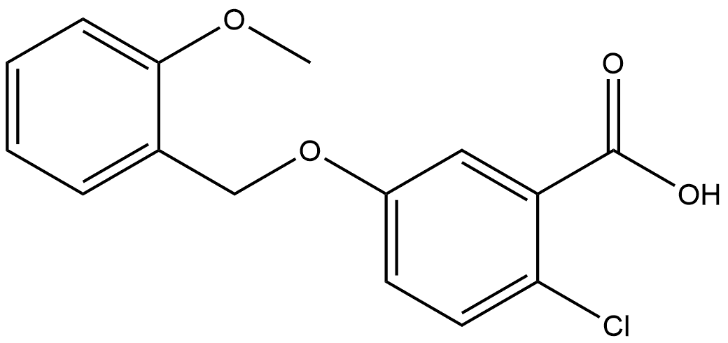 Benzoic acid, 2-chloro-5-[(2-methoxyphenyl)methoxy]- Structure