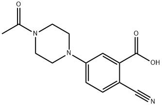 5-(4-Acetylpiperazin-1-yl)-2-cyanobenzoic acid Structure