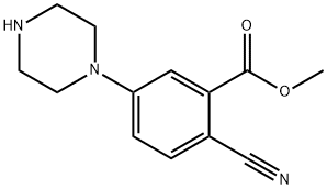 Methyl 5-piperazin-1-yl-2-cyanobenzoate Structure