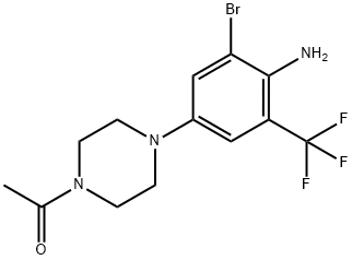 4-(4-Acetylpiperazin-1-yl)-2-bromo-6-(trifluoromethyl)aniline Structure