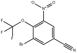 3-Bromo-5-nitro-4-(trifluoromethoxy)benzonitrile Structure