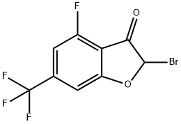 2-Bromo-4-fluoro-6-(trifluoromethyl)benzofuran-3-one Structure