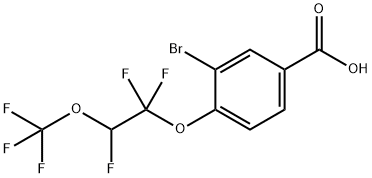 3-Bromo-4-[1,1,2-trifluoro-2-(trifluoromethoxy)ethoxy]benzoic acid Structure