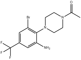 2-(4-Acetylpiperazin-1-yl)-3-bromo-5-(trifluoromethyl)aniline Structure