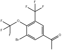 3'-Bromo-4'-(trifluoromethoxy)-5'-(trifluoromethyl)acetophenone Structure