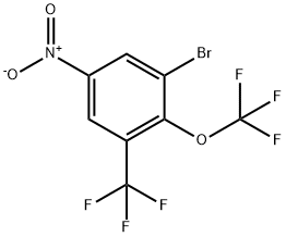 3-Bromo-4-(trifluoromethoxy)-5-(trifluoromethyl)nitrobenzene 구조식 이미지