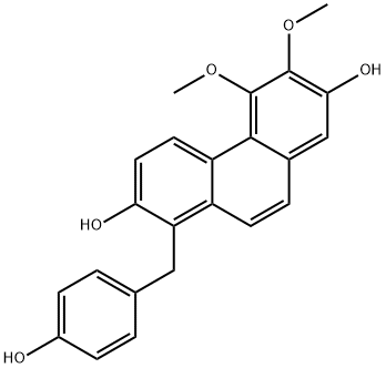 2,7-Phenanthrenediol, 1-[(4-hydroxyphenyl)methyl]-5,6-dimethoxy- Structure