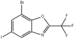 7-Bromo-5-iodo-2-(trifluoromethyl)-1,3-benzoxazole Structure