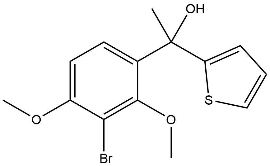 α-(3-Bromo-2,4-dimethoxyphenyl)-α-methyl-2-thiophenemethanol Structure