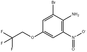 2-Bromo-6-nitro-4-(2,2,2-trifluoroethoxy)aniline 구조식 이미지