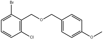 Benzene, 1-bromo-3-chloro-2-[[(4-methoxyphenyl)methoxy]methyl]- Structure