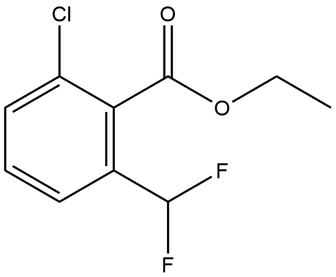 2-Chloro-6-(difluoromethyl)benzoic acid ethyl ester Structure