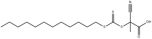 Propanoic acid, 2-cyano-2-[[(dodecylthio)thioxomethyl]thio]- Structure