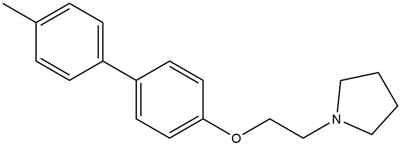 1-[2-[(4'-Methyl[1,1'-biphenyl]-4-yl)oxy]ethyl]pyrrolidine Structure