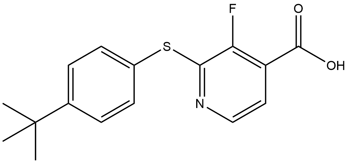 2-[[4-(1,1-Dimethylethyl)phenyl]thio]-3-fluoro-4-pyridinecarboxylic acid Structure