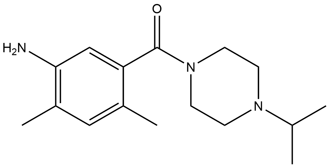 (5-Amino-2,4-dimethylphenyl)[4-(1-methylethyl)-1-piperazinyl]methanone Structure