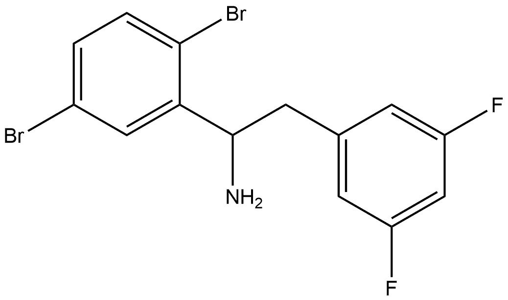 Benzeneethanamine, alpha-(2,5-dibromophenyl)-3,5-difluoro- Structure